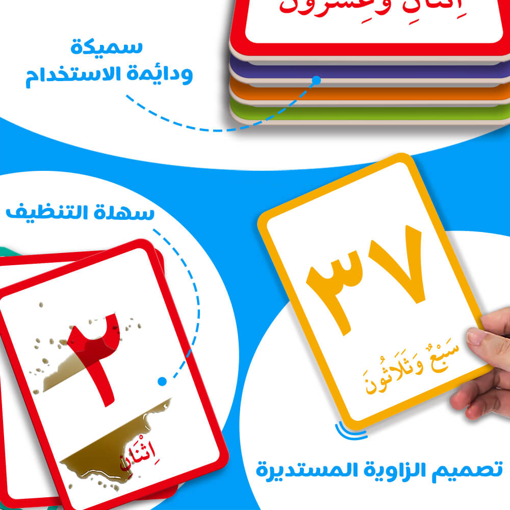 Numbers 0-100 Flash Card (Arabic)