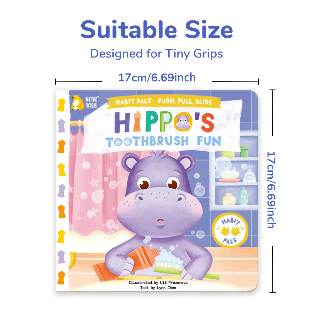 Habit Pals Push Pull Slide Kids Activity Book - Hippo&