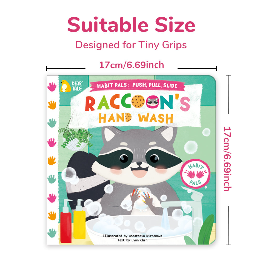 Habit Pals Push Pull Slide Kids Activity Book -Raccoon&