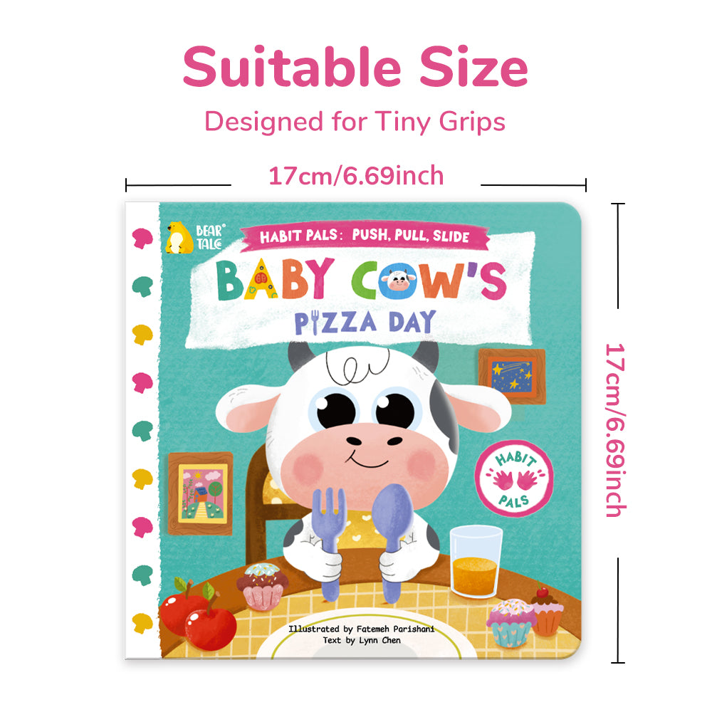 Habit Pals Push Pull Slide Kids Activity Book - Baby Cow&
