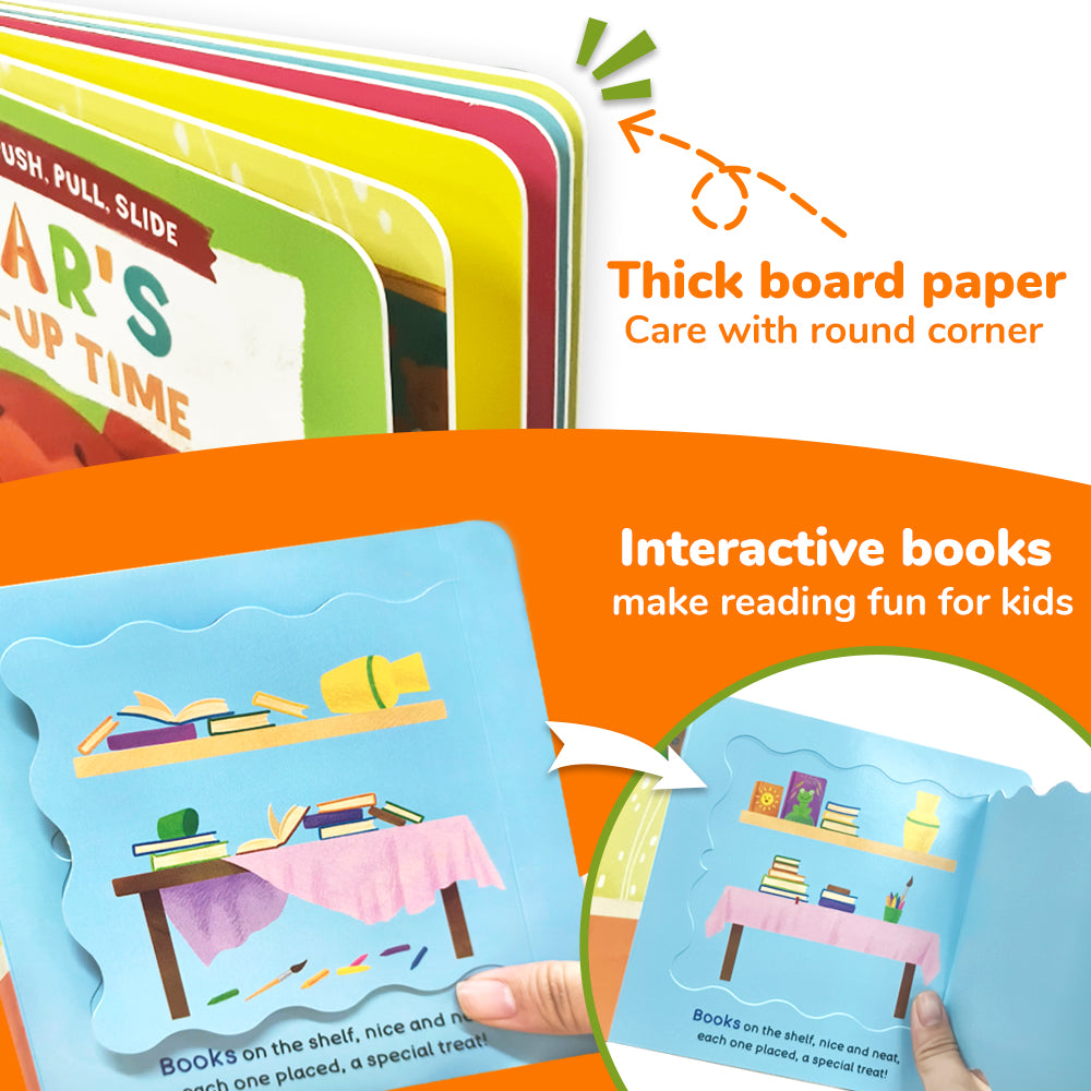 Habit Pals Push Pull Slide Kids Activity Book -Bear&