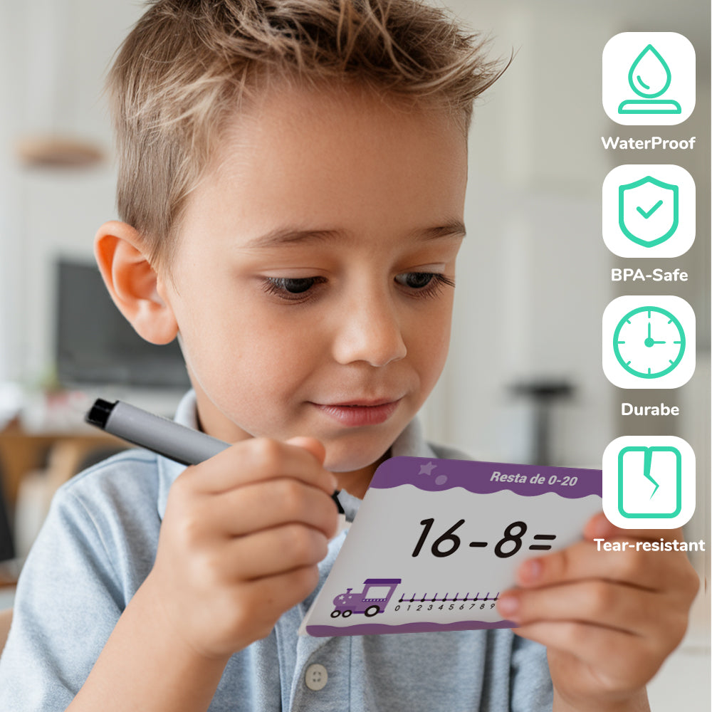 Spanish Fun Math Cards Flash Card