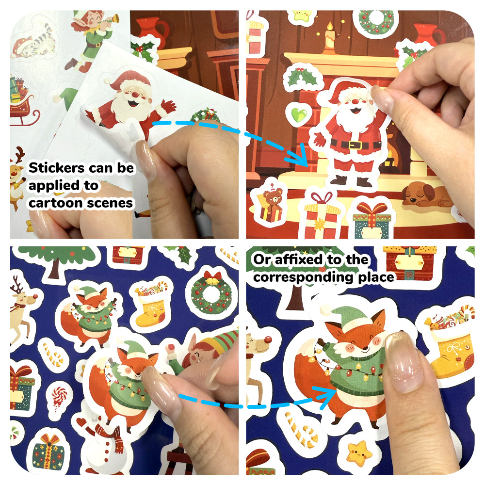 50 pcs Jolly Stickers Holly Christmas
