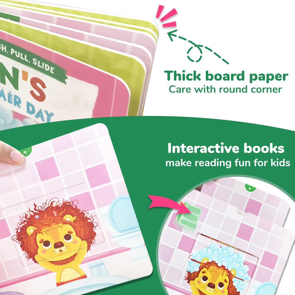 Habit Pals Push Pull Slide Kids Activity Book - Lion&