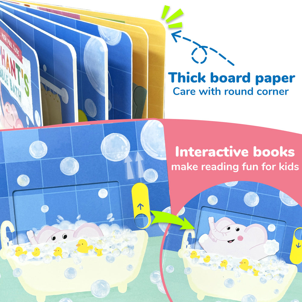 Habit Pals Push Pull Slide Kids Activity Book - Elephant&
