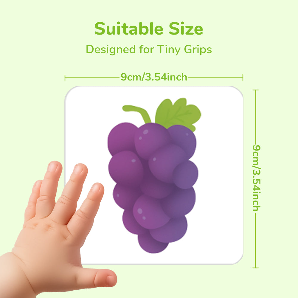 Spanish Cartoon Fruits & Vegetables Flash Card