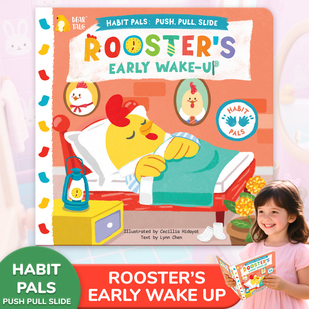 Habit Pals Push Pull Slide Kids Activity Book - Rooster&