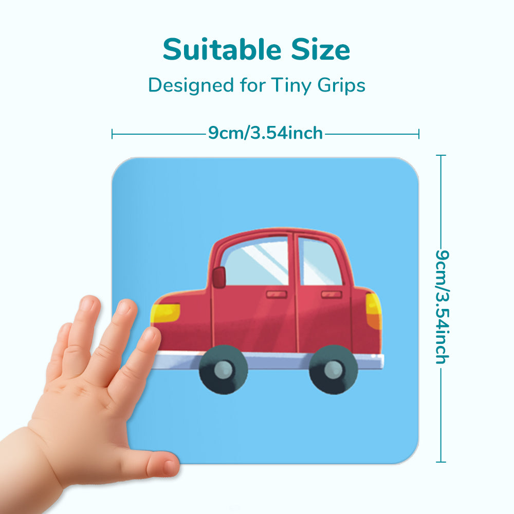 Spanish Cartoon Vehicles Flash Card