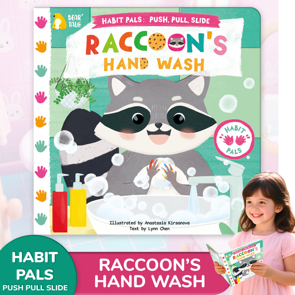 Habit Pals Push Pull Slide Kids Activity Book -Raccoon&