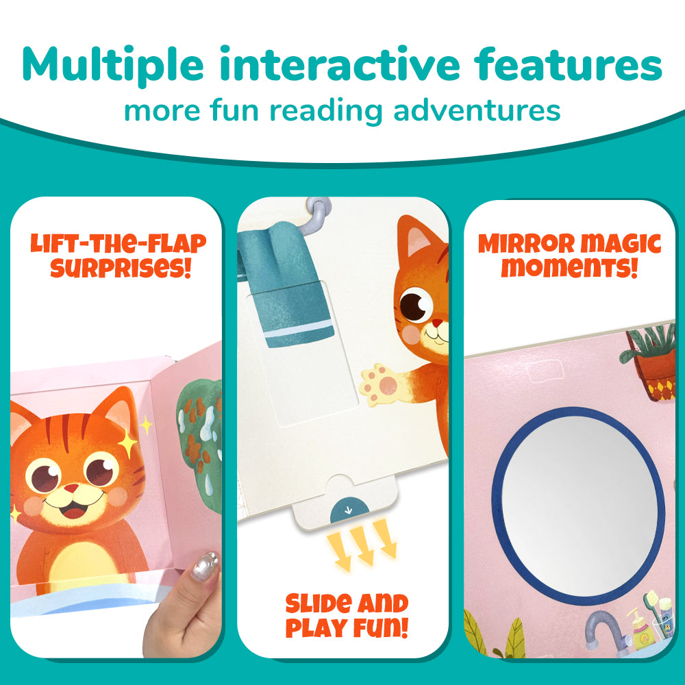 Habit Pals Push Pull Slide Kids Activity Book - Kitty&