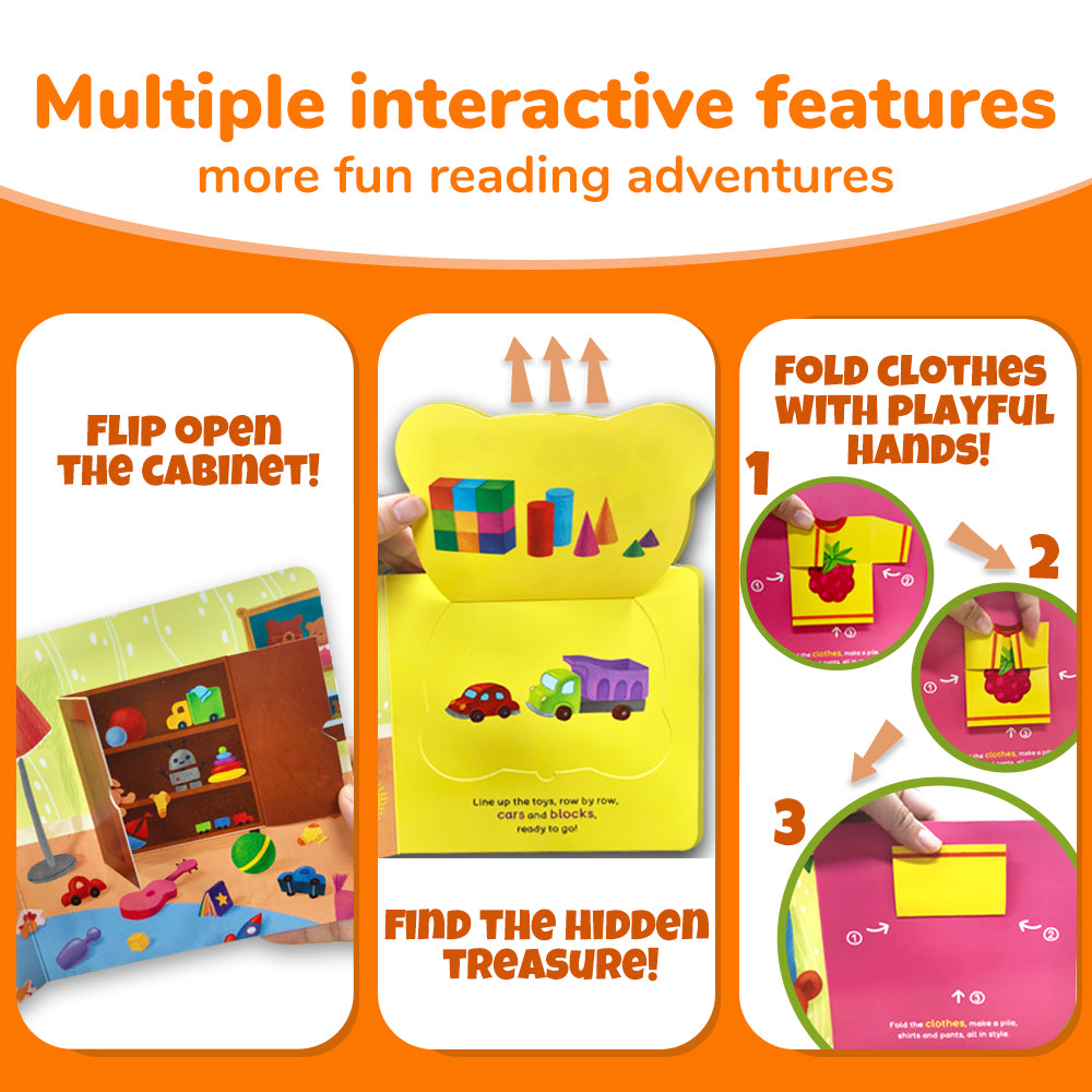 Habit Pals Push Pull Slide Kids Activity Book -Bear&