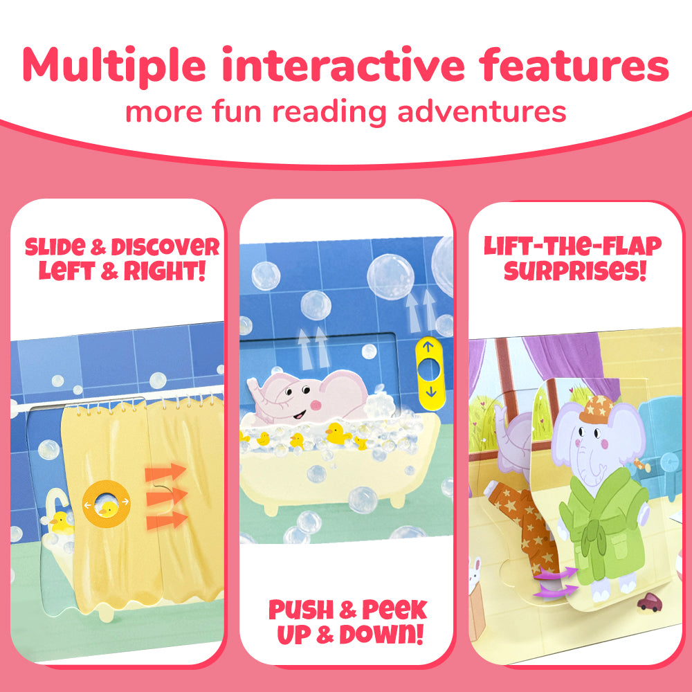 Habit Pals Push Pull Slide Kids Activity Book - Elephant&
