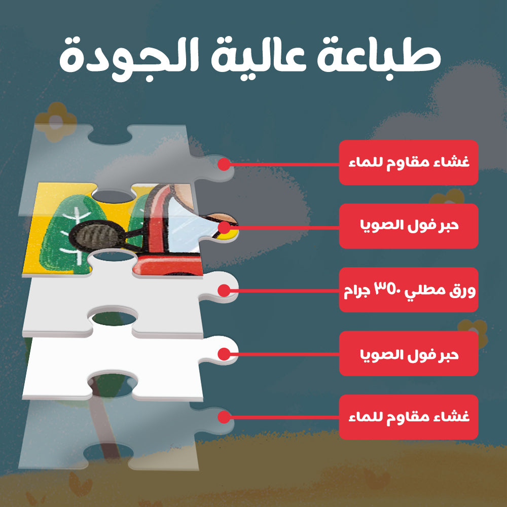 Arabic Vehicles Puzzle
