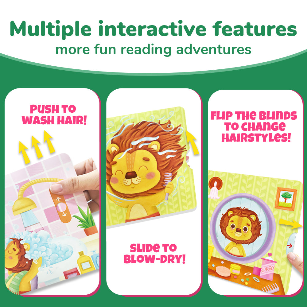 Habit Pals Push Pull Slide Kids Activity Book - Lion&