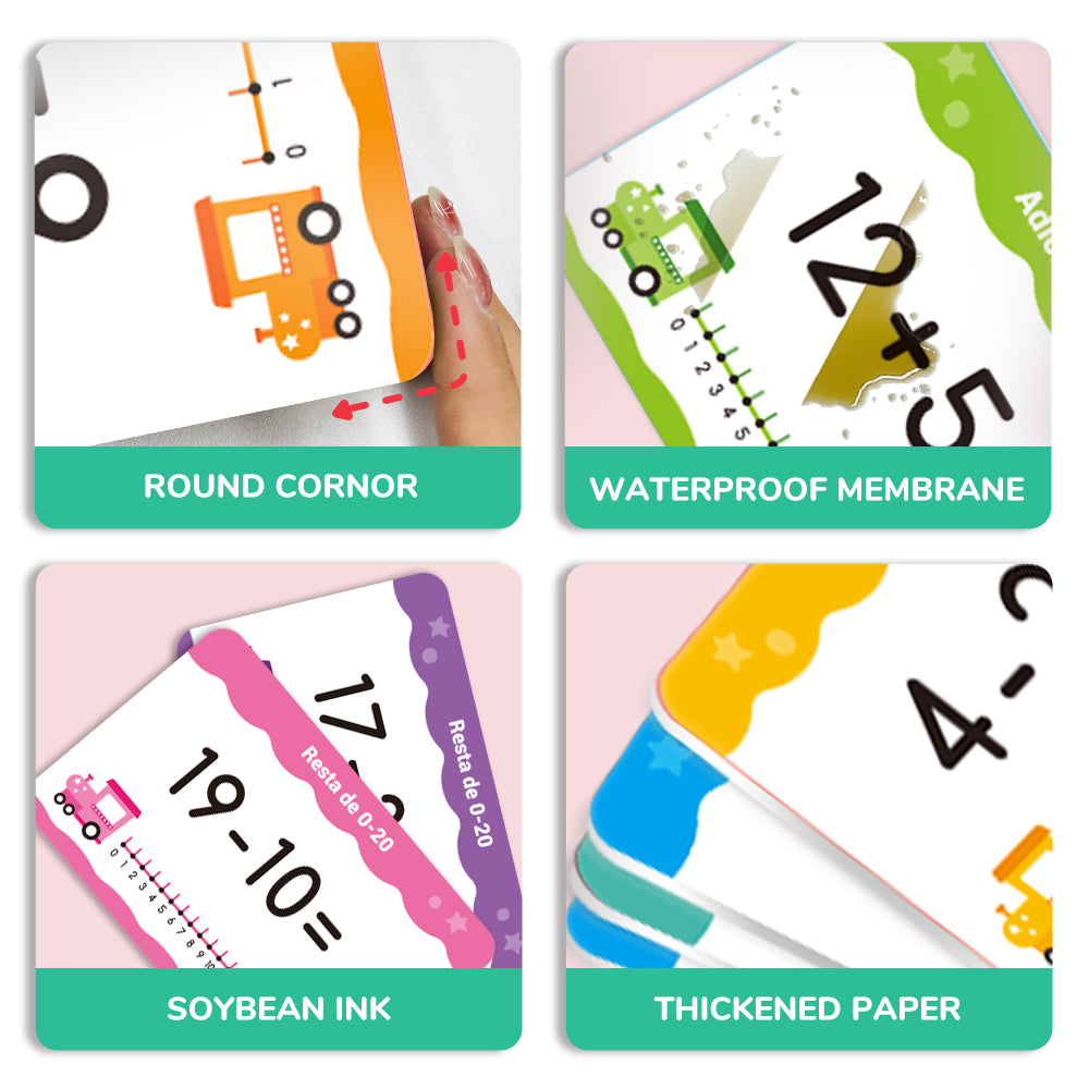 Spanish Fun Math Cards Flash Card