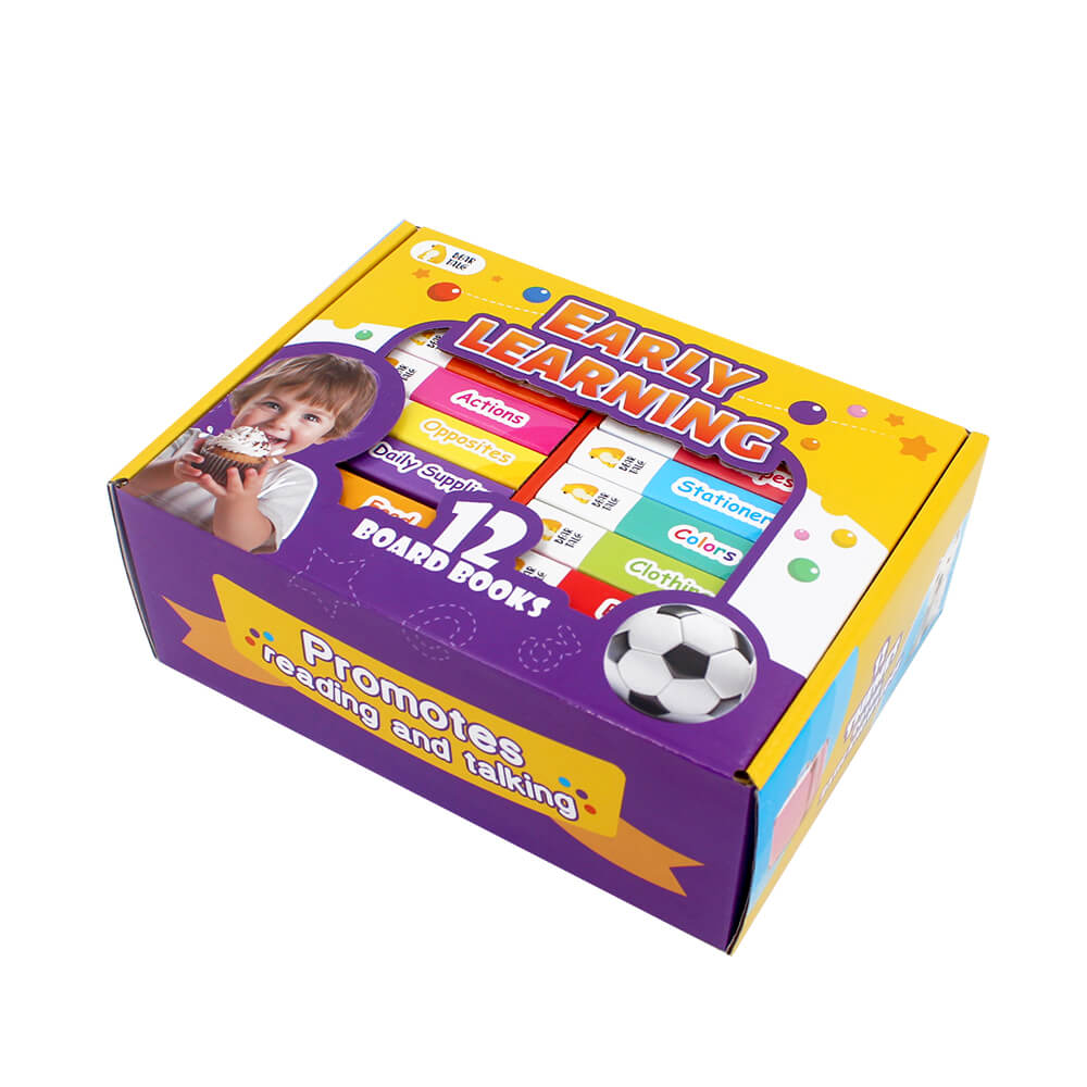 Numbers, Colors, Shapes, Animals, Food Set of 12 (Broad Books)