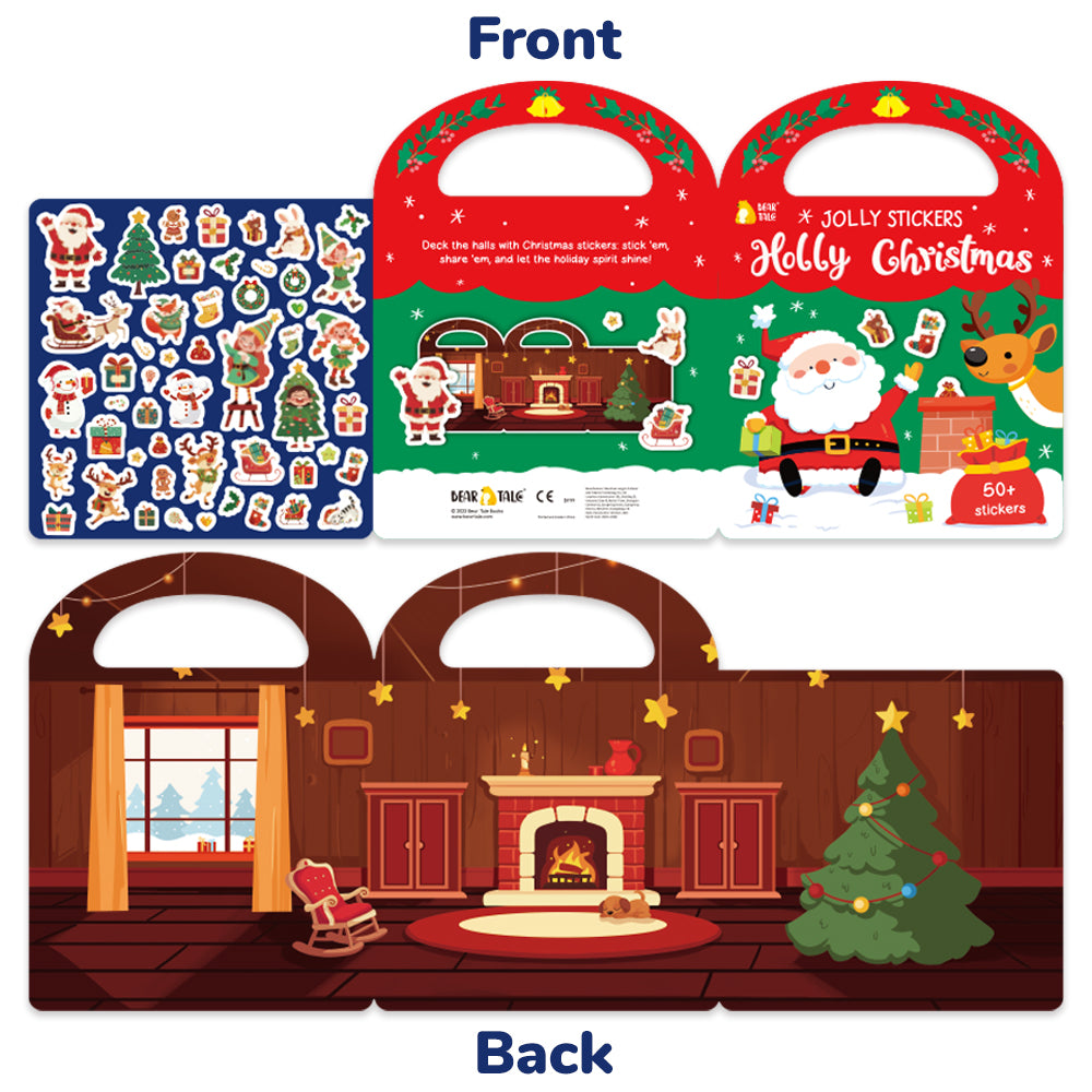 50 pcs Jolly Stickers Holly Christmas