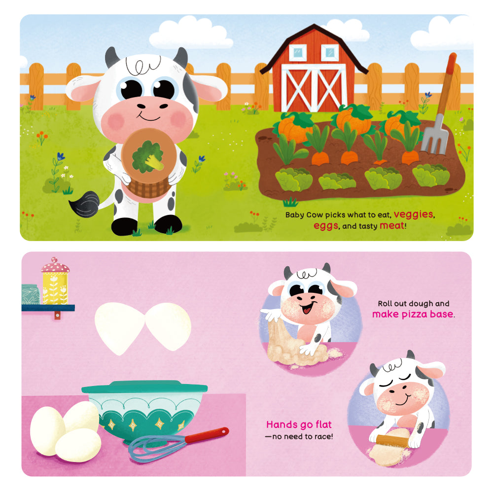 Habit Pals Push Pull Slide Kids Activity Book - Baby Cow&