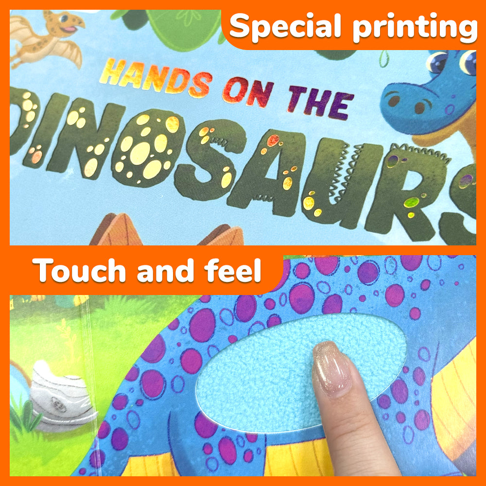Hands on the Dinosaurs Touch and Feel Book | BearTale × Larissa Reis