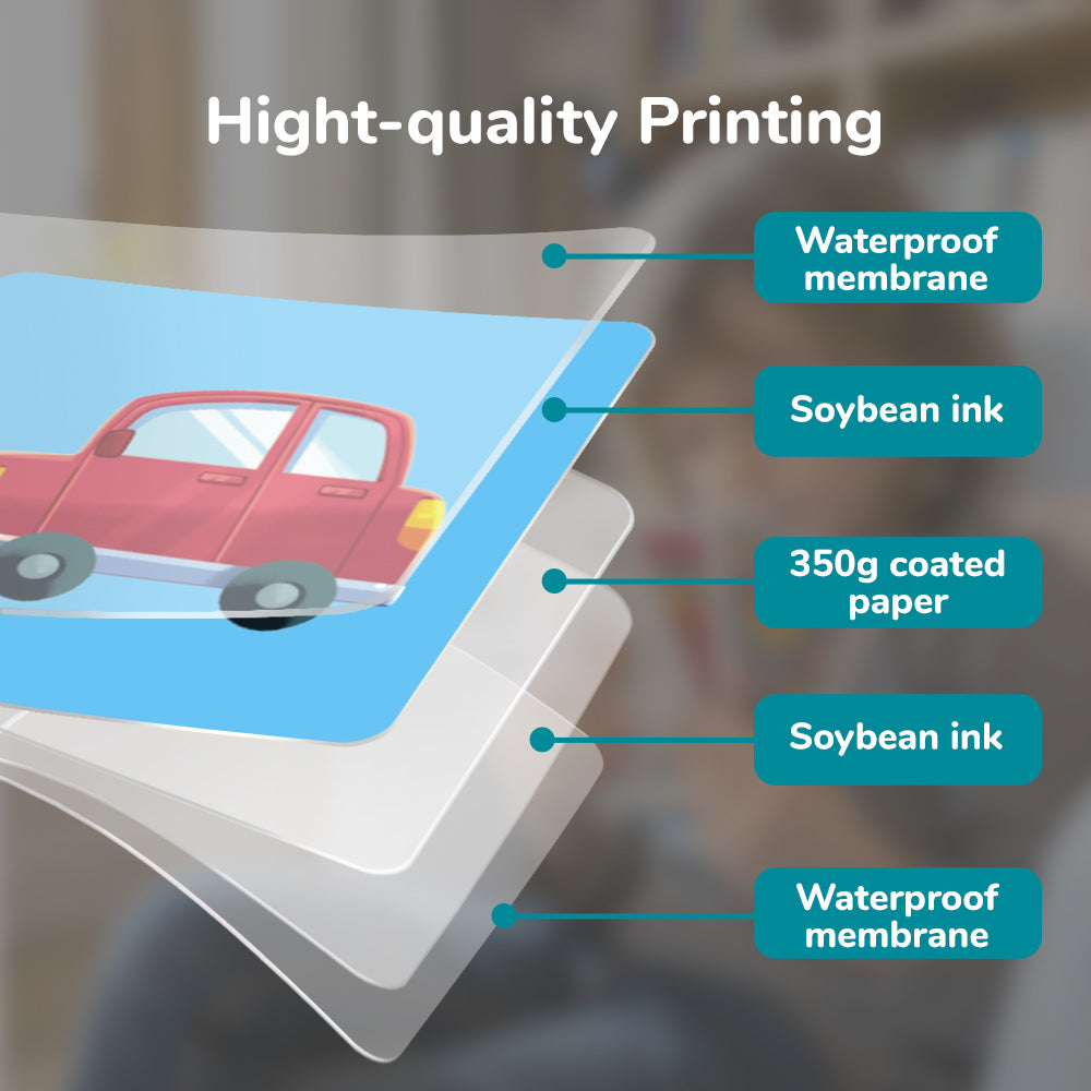 Cartoon Vehicles Flash Card