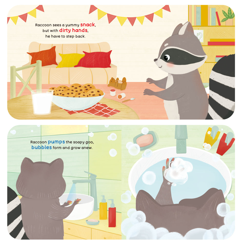 Habit Pals Push Pull Slide Kids Activity Book -Raccoon&
