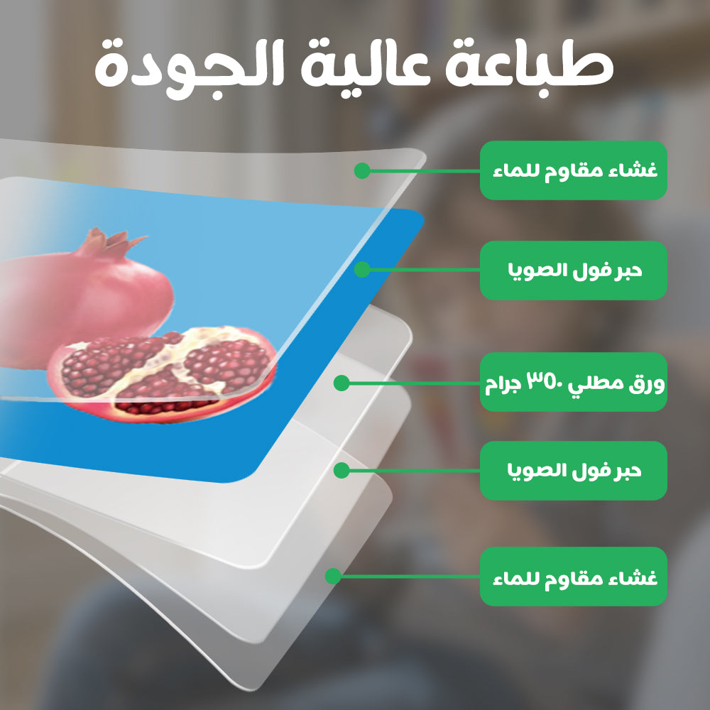 Arabic Fruits & Vegetales Flash Card