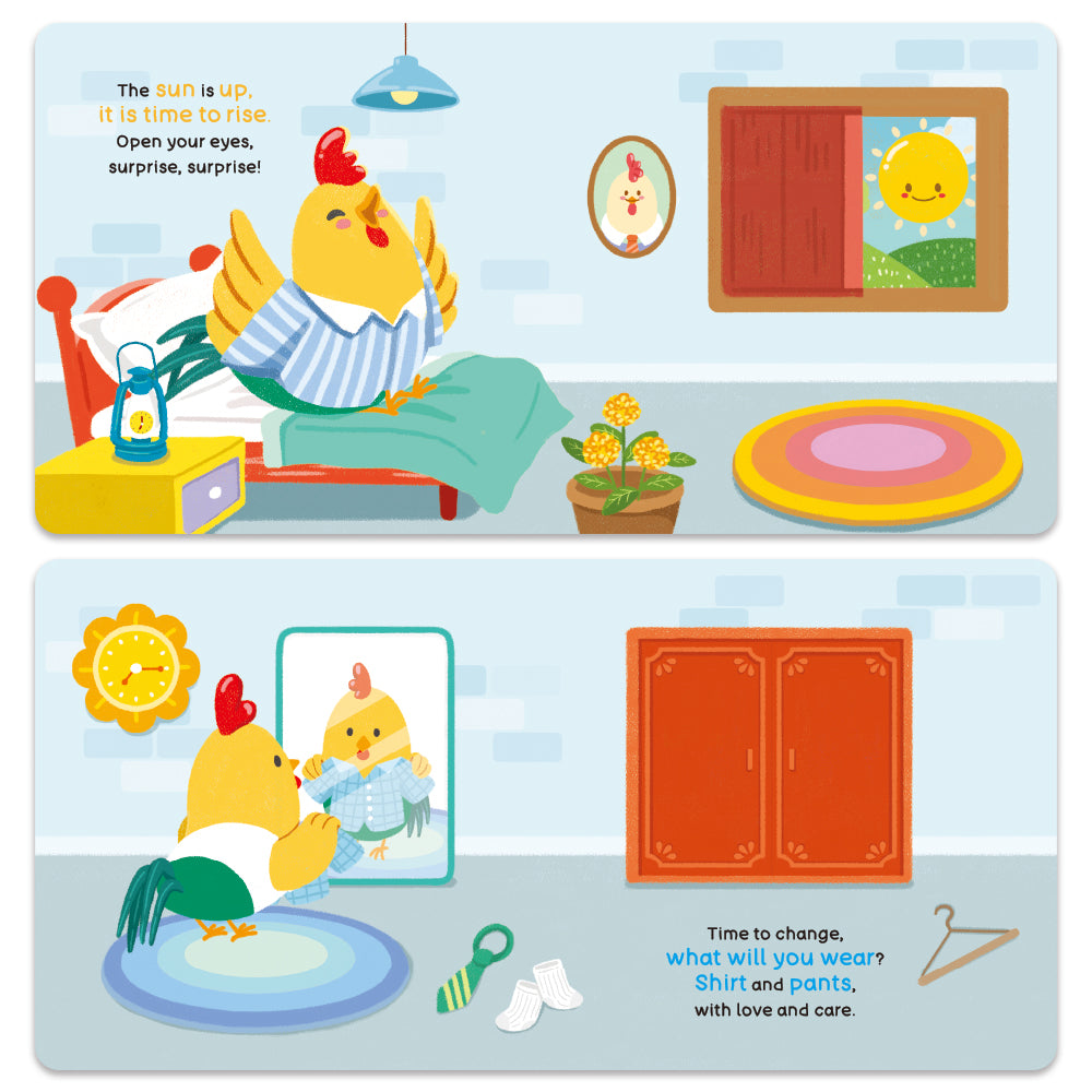 Habit Pals Push Pull Slide Kids Activity Book - Rooster&