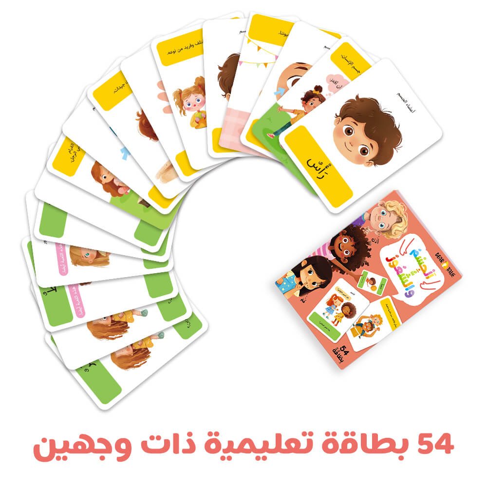 BODY AND FEELING 54 Flash Cards (Arabic)