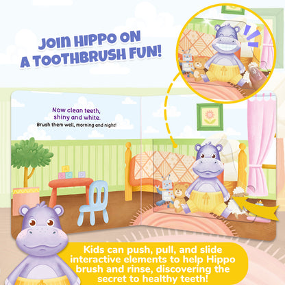 Habit Pals Push Pull Slide Kids Activity Book - Hippo&