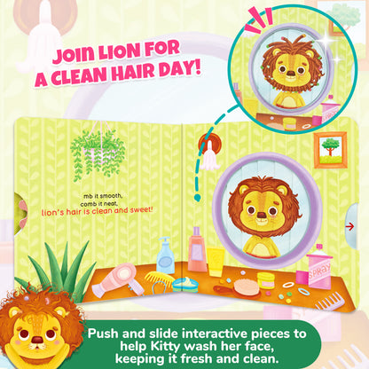 Habit Pals Push Pull Slide Kids Activity Book - Lion&