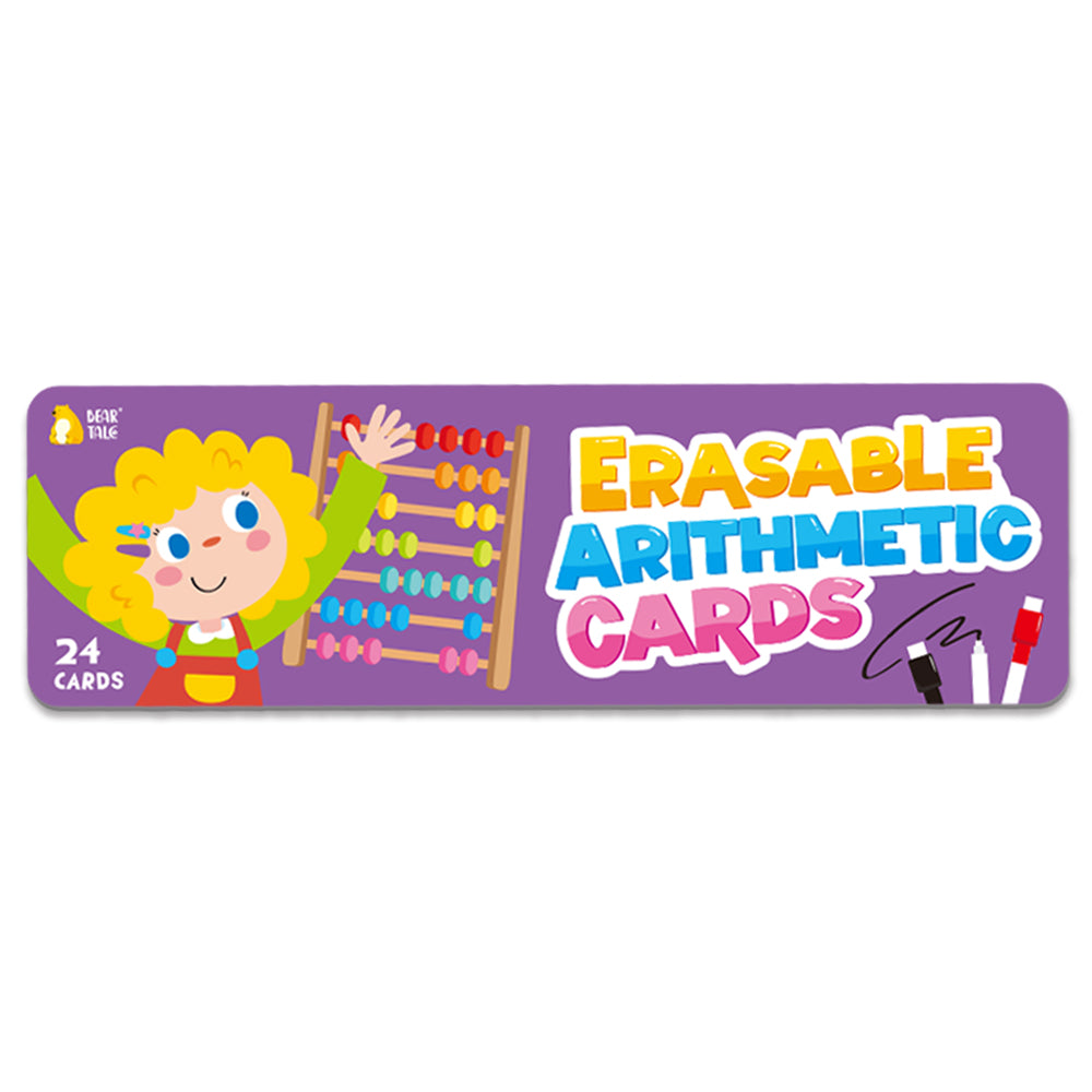 Erasable Arithmetic Cards - 24 Cards With 2 Pens
