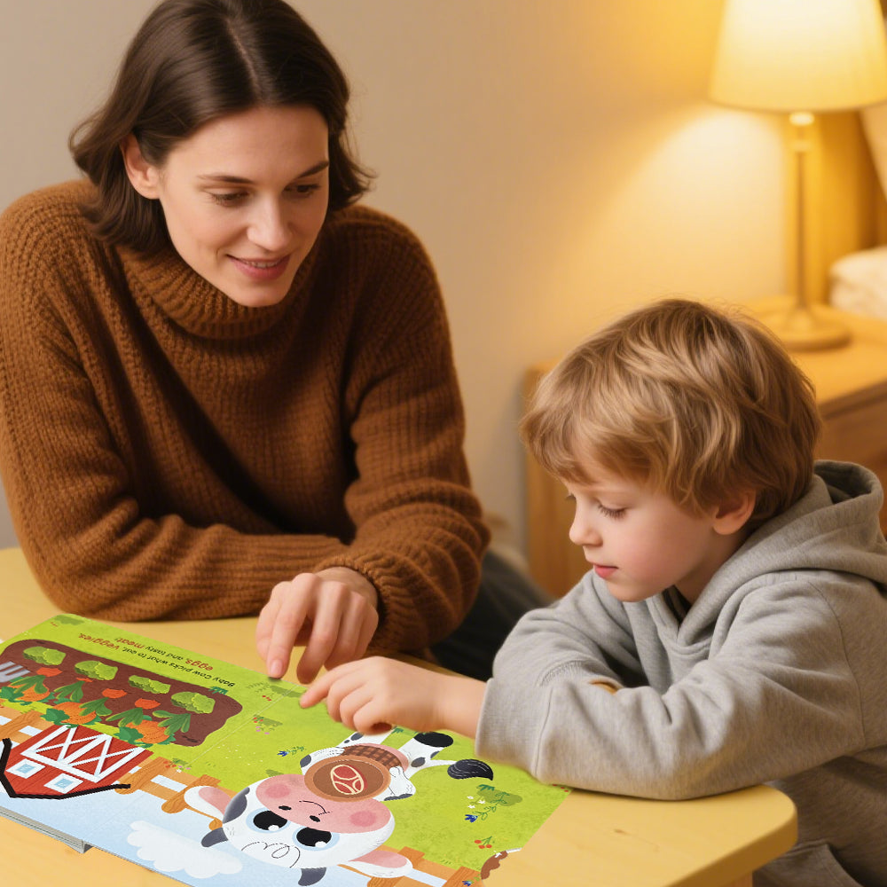 Habit Pals Push Pull Slide Kids Activity Book - Baby Cow&