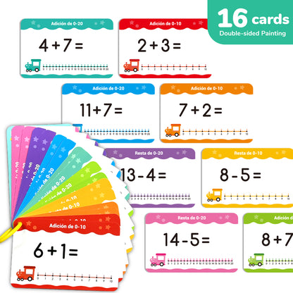 Spanish Fun Math Cards Flash Card