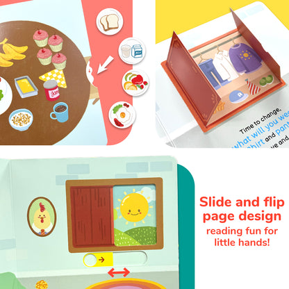 Habit Pals Push Pull Slide Kids Activity Book - Rooster&