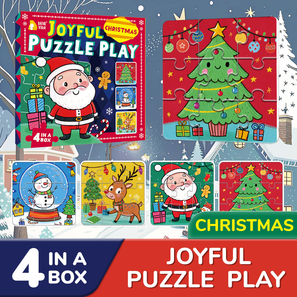 4 in a Box Joyful Puzzle Play - Christmas