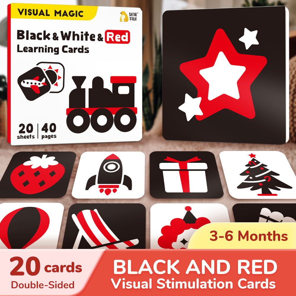 Red Learning Card Black & White & Red Learning Cards – BearTale Book
