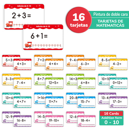 Spanish Fun Math Cards Flash Card