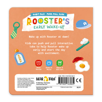 Habit Pals Push Pull Slide Kids Activity Book - Rooster&