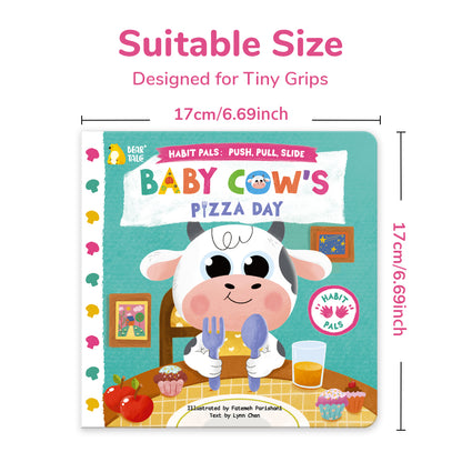 Habit Pals Push Pull Slide Kids Activity Book - Baby Cow&