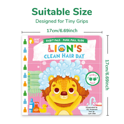 Habit Pals Push Pull Slide Kids Activity Book - Lion&