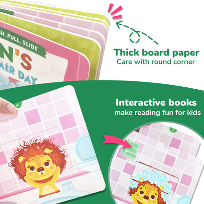 Habit Pals Push Pull Slide Kids Activity Book - Lion&
