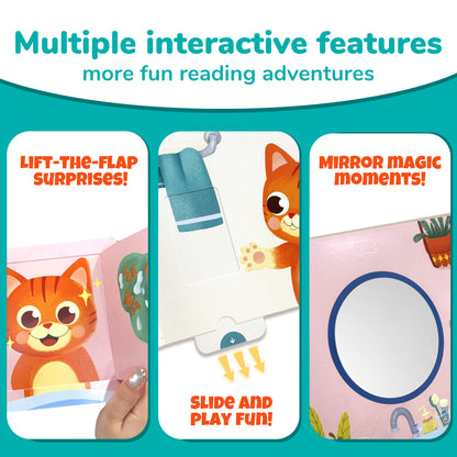 Habit Pals Push Pull Slide Kids Activity Book - Kitty&