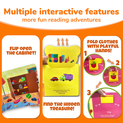Habit Pals Push Pull Slide Kids Activity Book -Bear&
