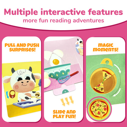 Habit Pals Push Pull Slide Kids Activity Book - Baby Cow&