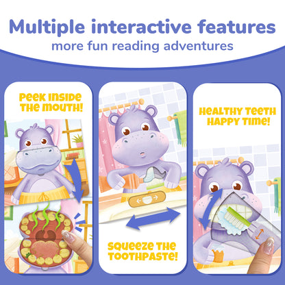 Habit Pals Push Pull Slide Kids Activity Book - Hippo&